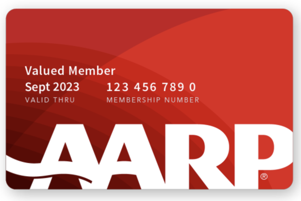 image of AARP membership card