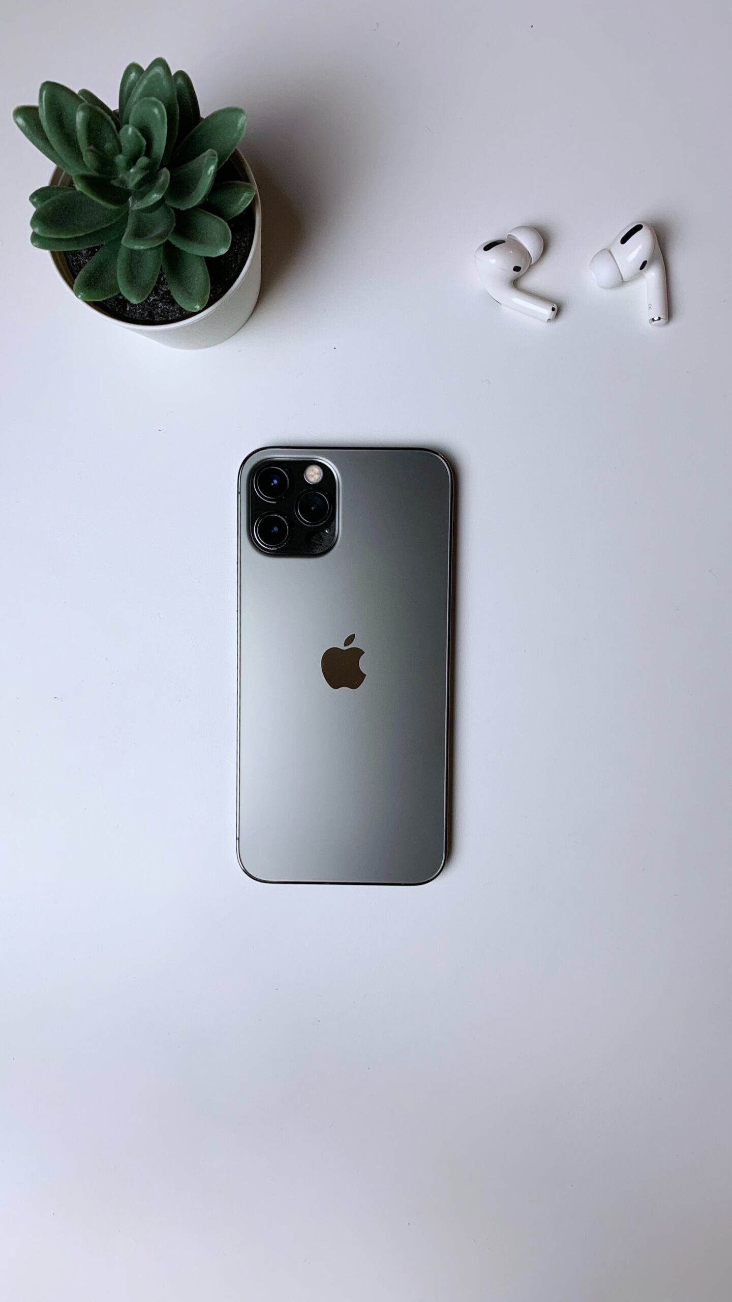 apple phone and earbuds